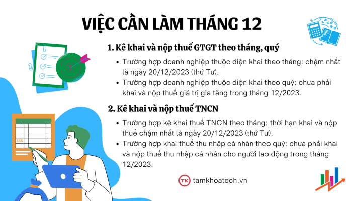 Những công việc kế toán cần làm trong tháng 12