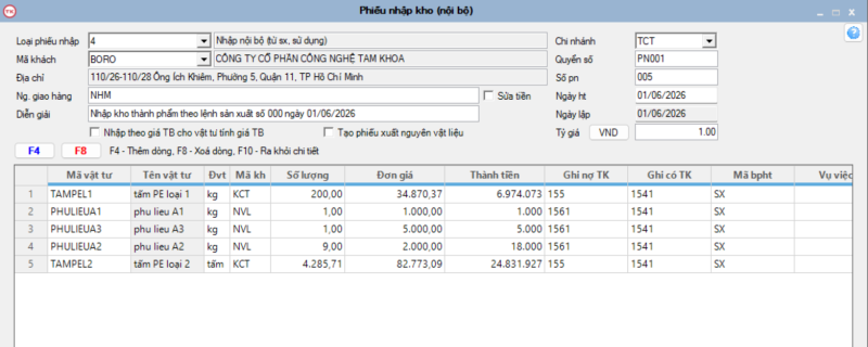 phần mềm kế toán Boro eAccounting phiên bản v2026.2.1.1