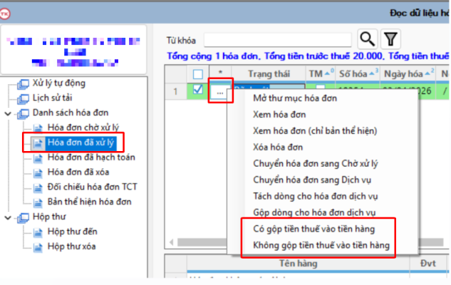 Tính năng phiên bản v2026.3.1.1 phần mềm tự động hạch toán Boro AutoAccounting